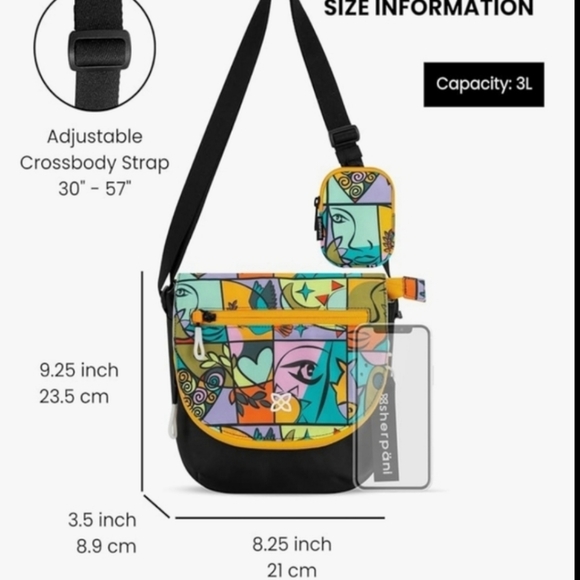 Colorful Artistic Crossbody Bag Anti Theft - Picture 4 of 15